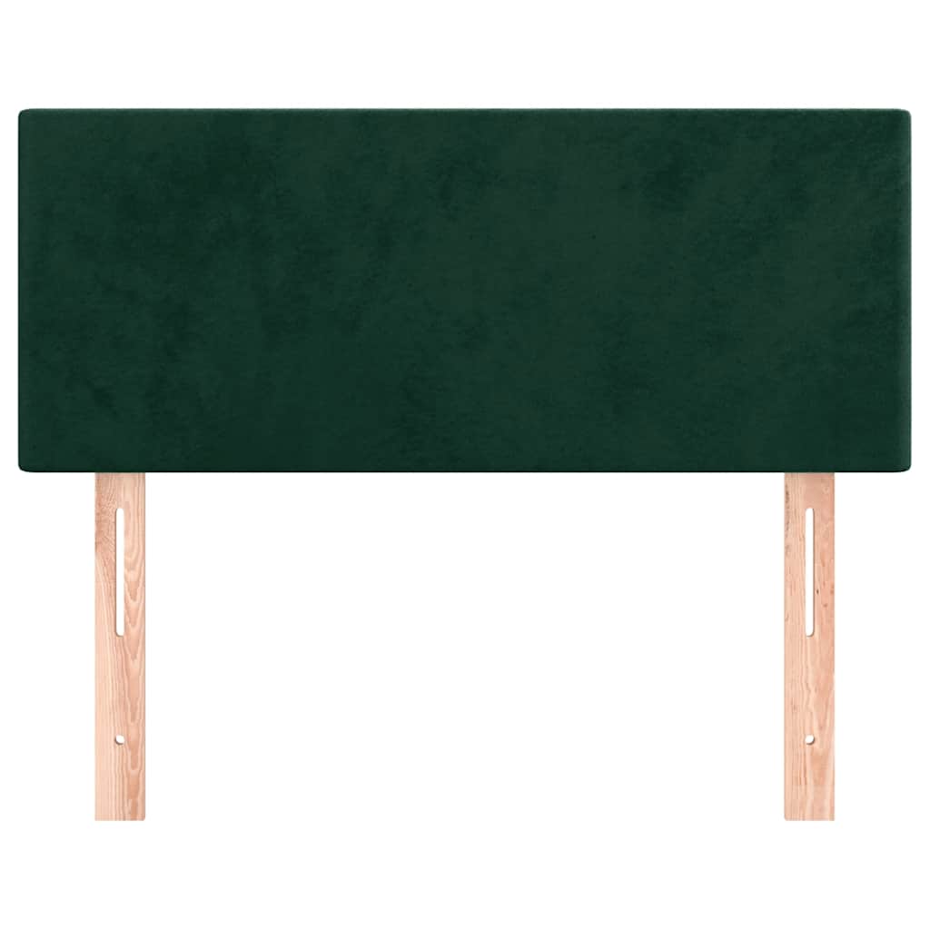 Cabeceira de cama veludo 90x5x78/88 cm verde-escuro