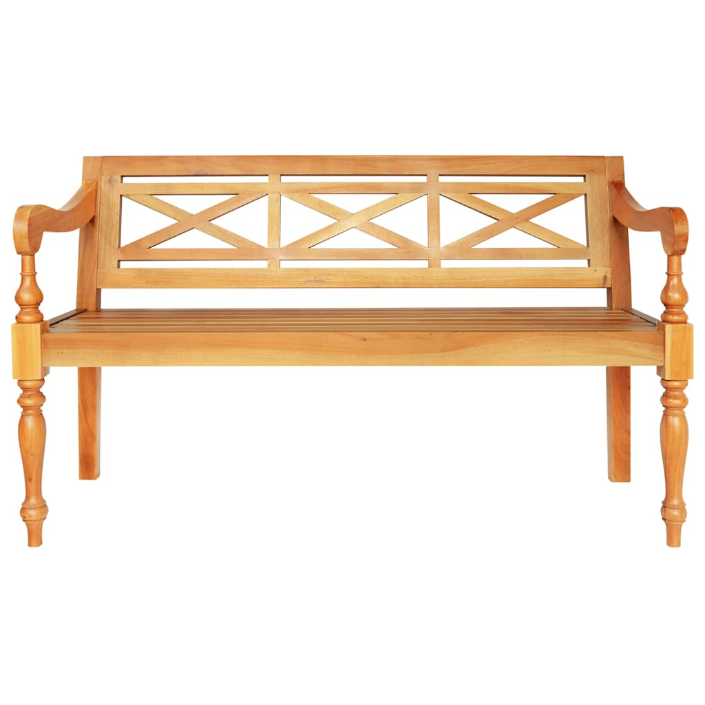 Banco batávia 123 cm madeira de mogno maciça castanho-claro