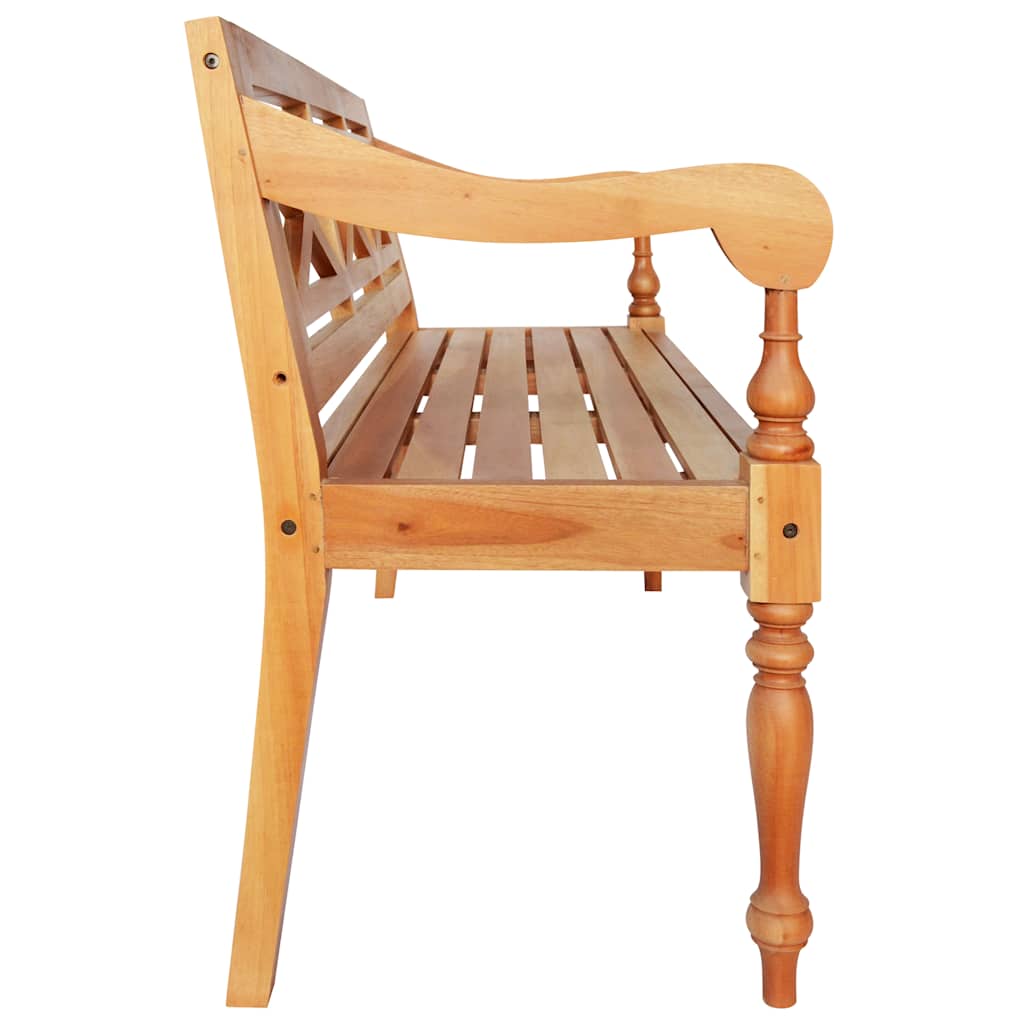 Banco batávia 123 cm madeira de mogno maciça castanho-claro