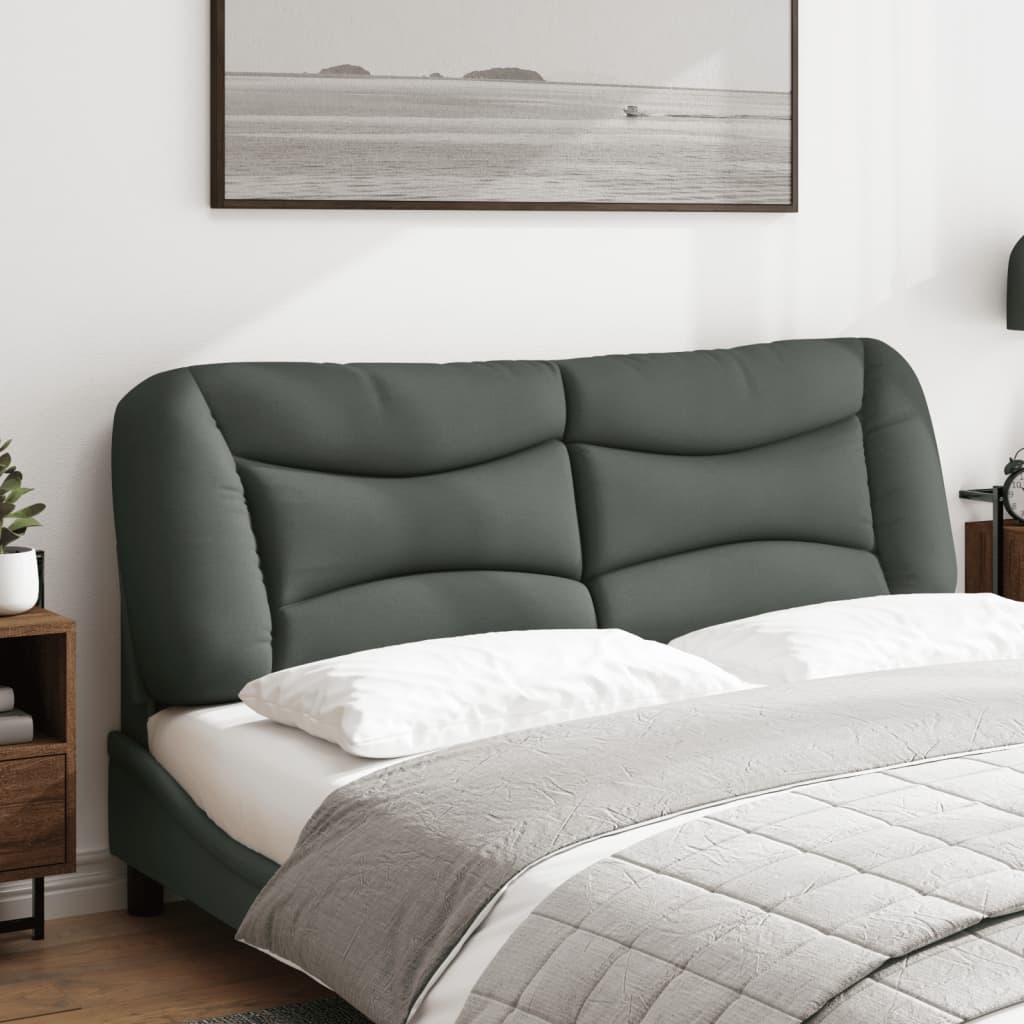 Almofadão de cabeceira hvar 160 cm tecido cinzento-escuro