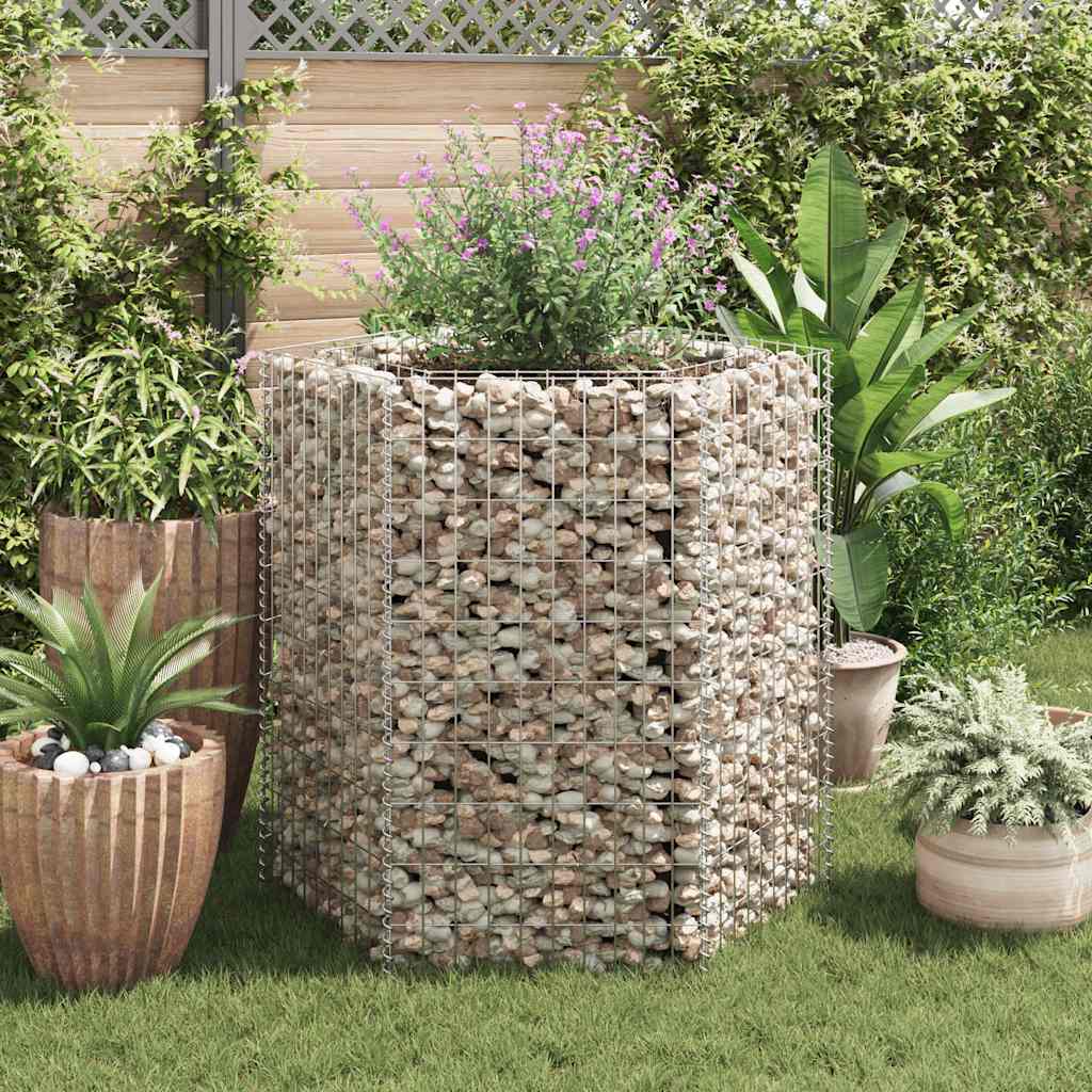 Canteiro elevado/cesto gabião hexagonal 100x90x100 cm