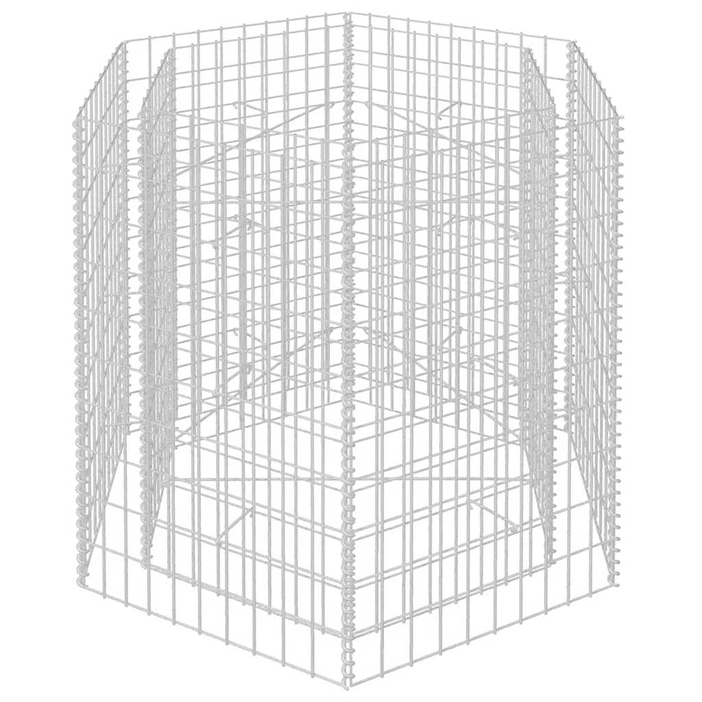 Canteiro elevado/cesto gabião hexagonal 100x90x100 cm
