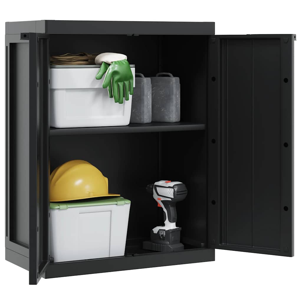 Móvel de arrumação para exterior 65x37x85 PP preto