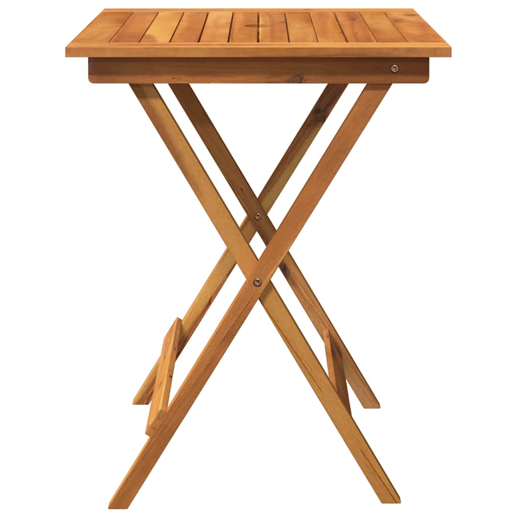 3 Pcs conjunto jantar dobrável p/ jardim madeira acácia maciça