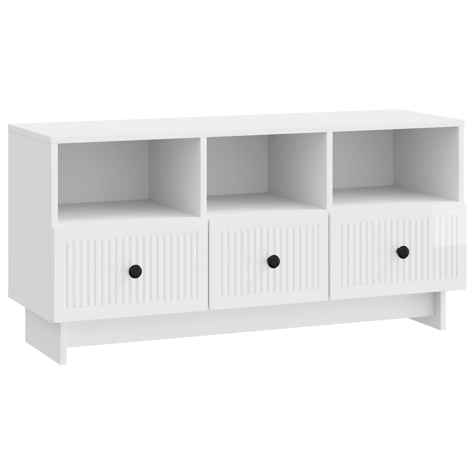 Gabinete para TV com gaveta branco brilhante 102 x 34,5 x 50 cm