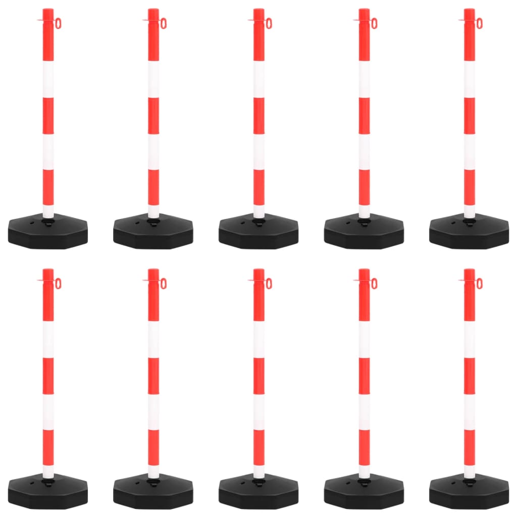 Conjunto de postes com corrente de plástico 10 m