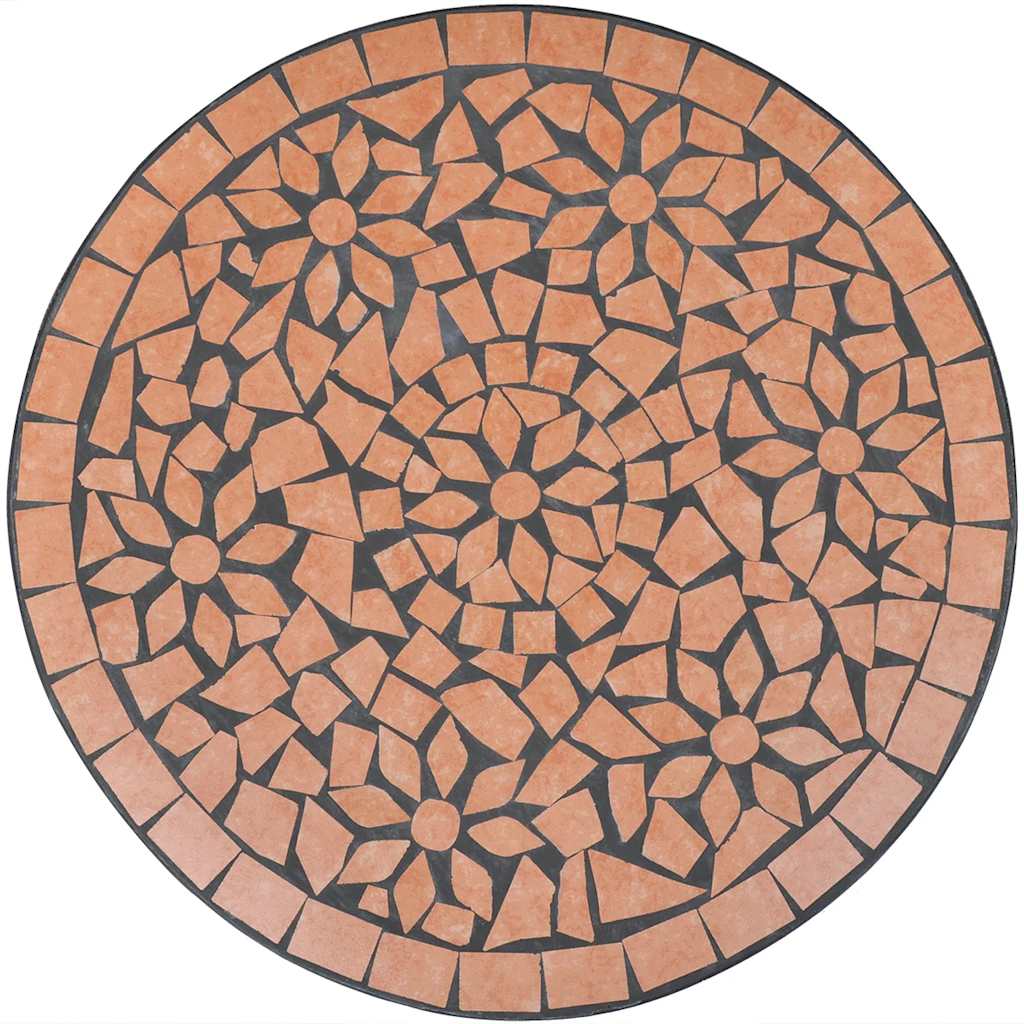 Conjunto bistrô azulejos de cerâmica 3 pcs terracota