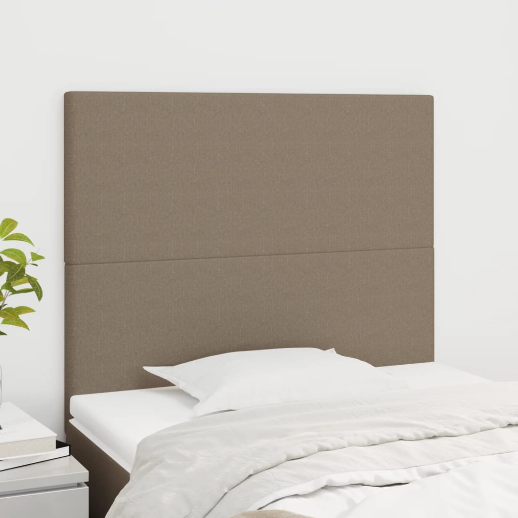 Cabeceira taupe 100x5x118/128 cm tecido