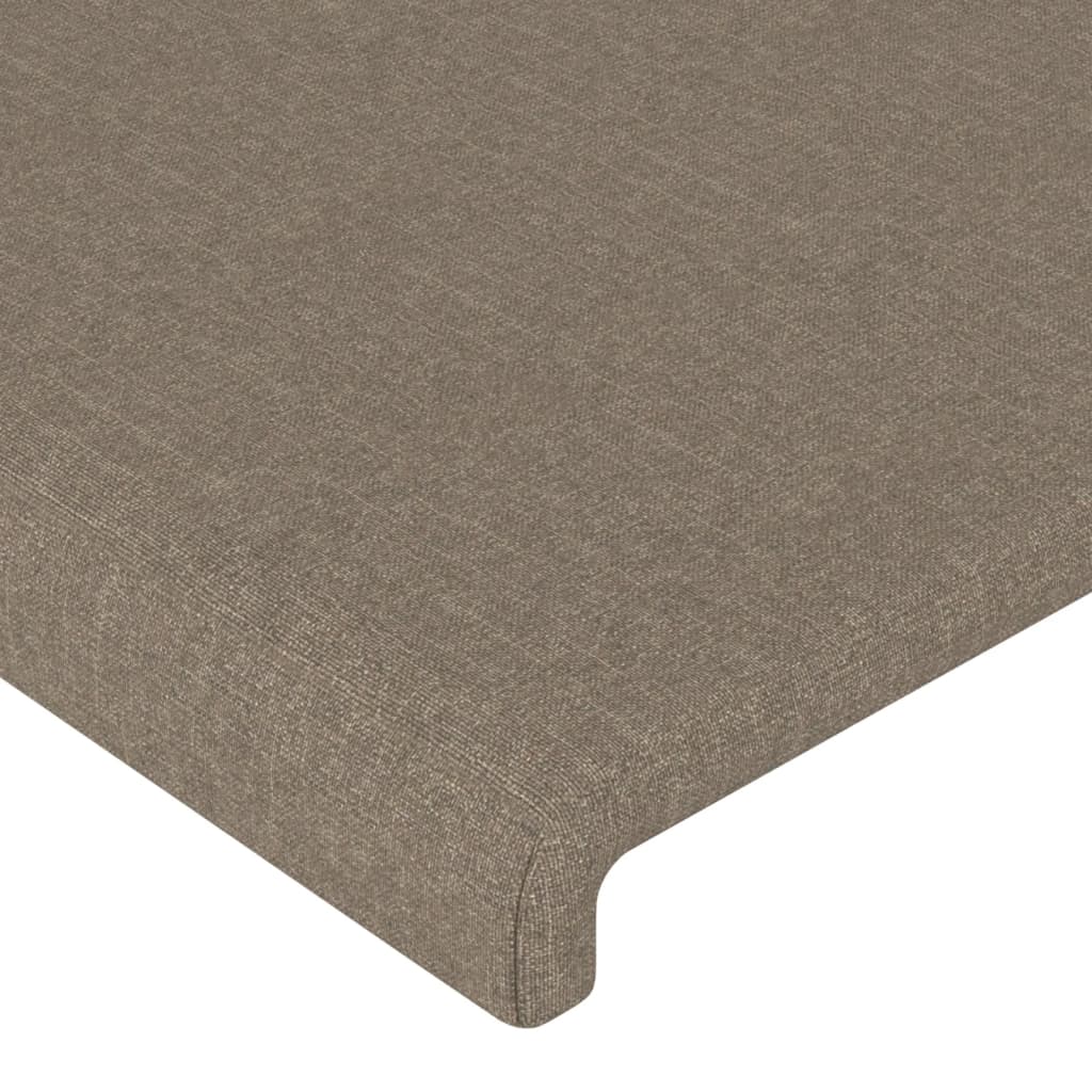 Cabeceira taupe 100x5x118/128 cm tecido