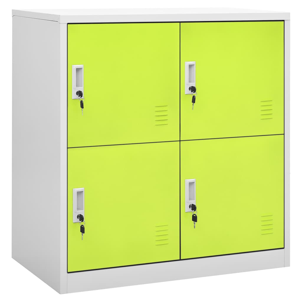 Cacifos 5 pcs 90x45x92,5 cm aço cinzento-claro e verde