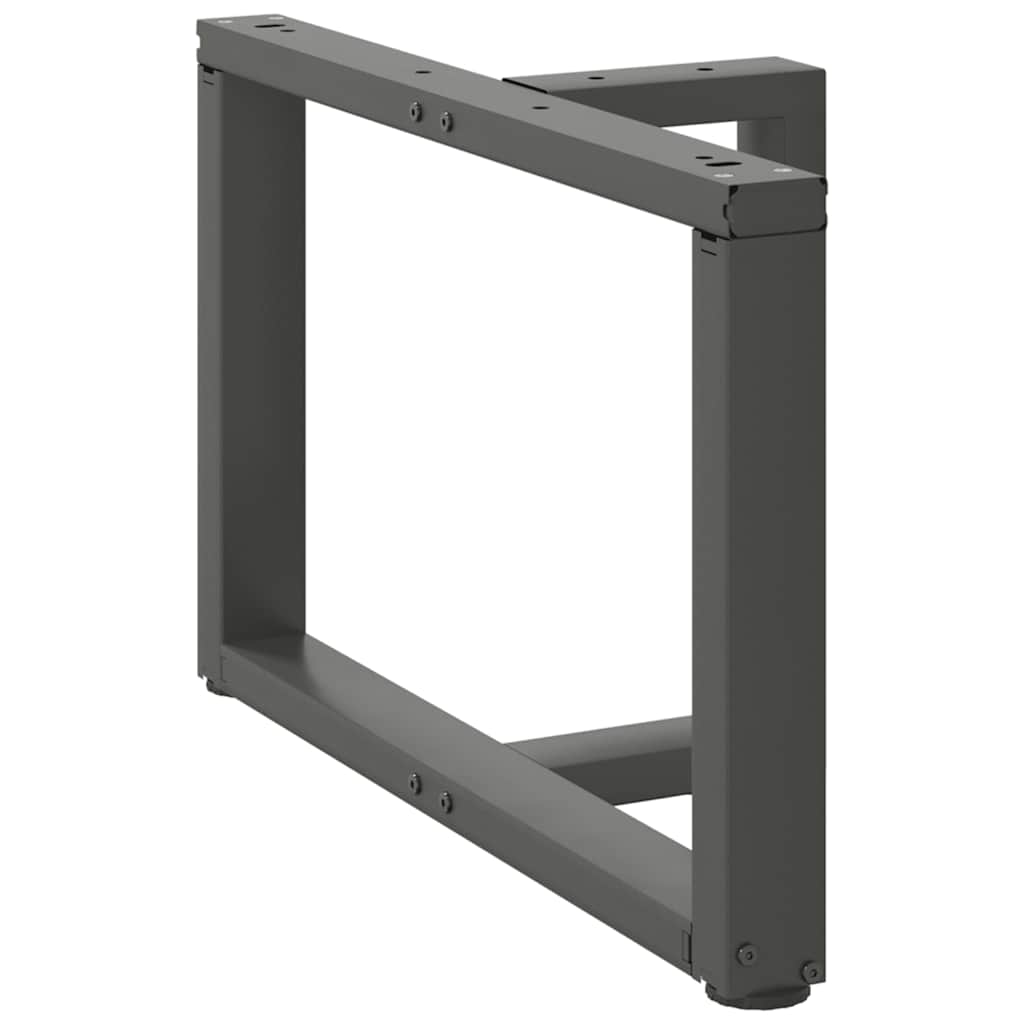 Pés para mesa de centro em forma de t, 2 peças, antracite, 70x25x(42-43) cm, aço