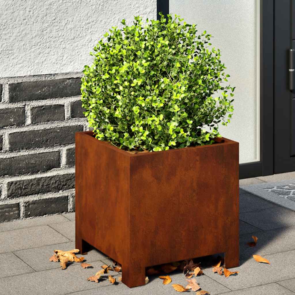Garden planters 2 pcs 30x30x30 cm aço resistente às intempéries