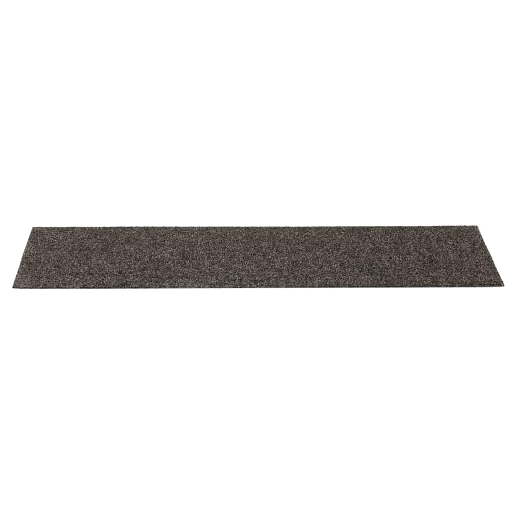 Tapetes de escada autoadesivos 30 peças 76x20 cm antracite retangulares