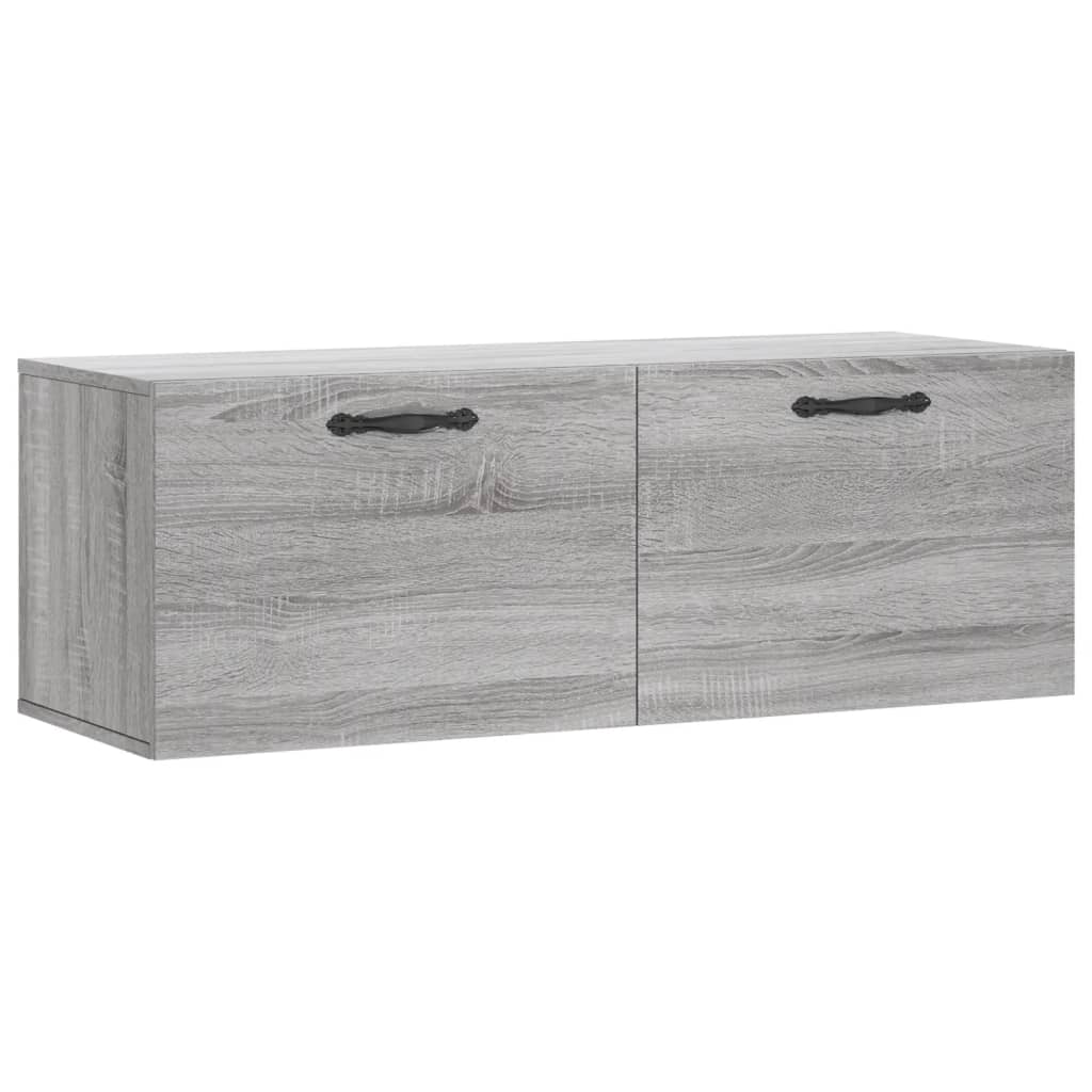 Armário parede 100x36,5x35 cm derivados de madeira cinza sonoma