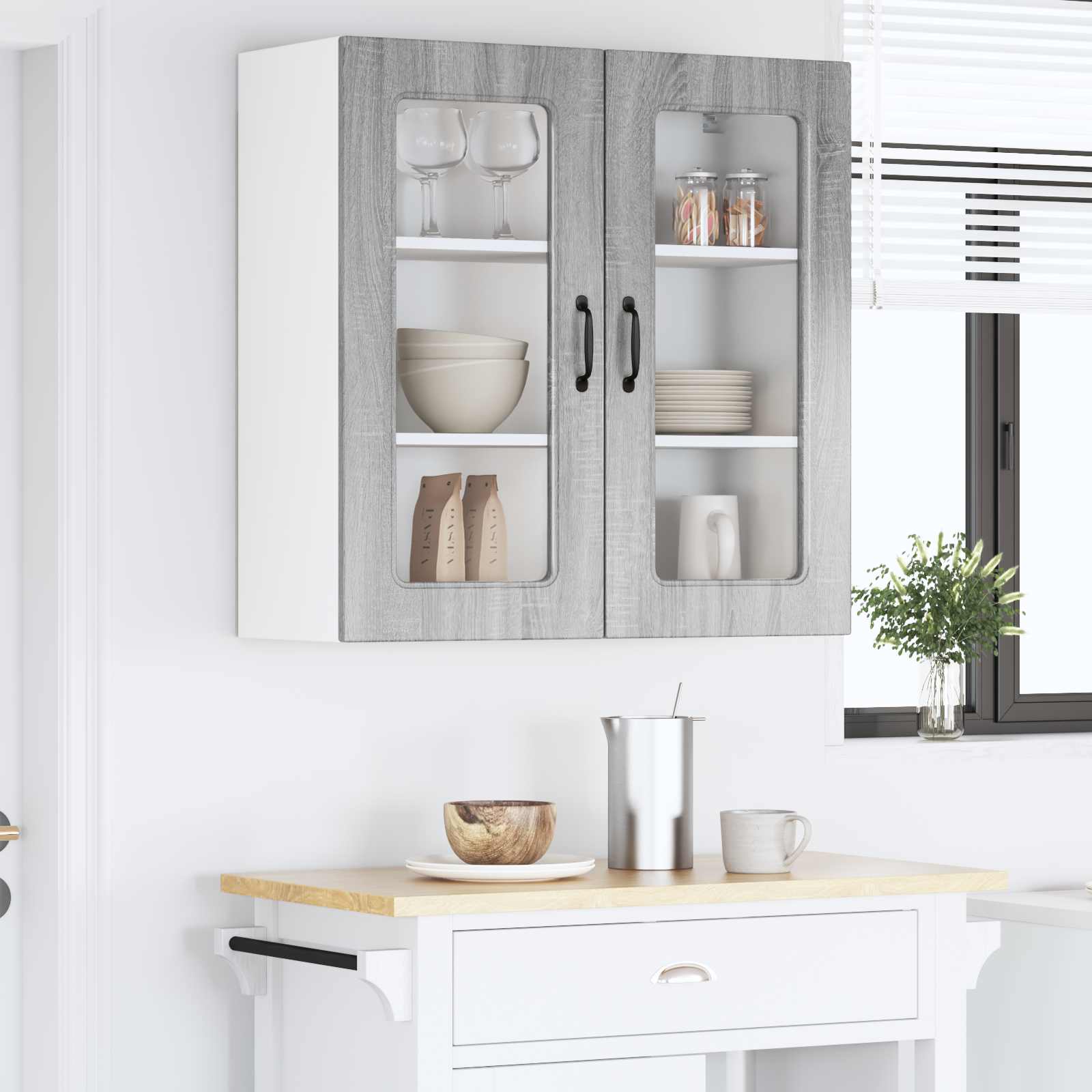Painel de lava-louça kalmar cinza sonoma 80 x 31 x 80 cm