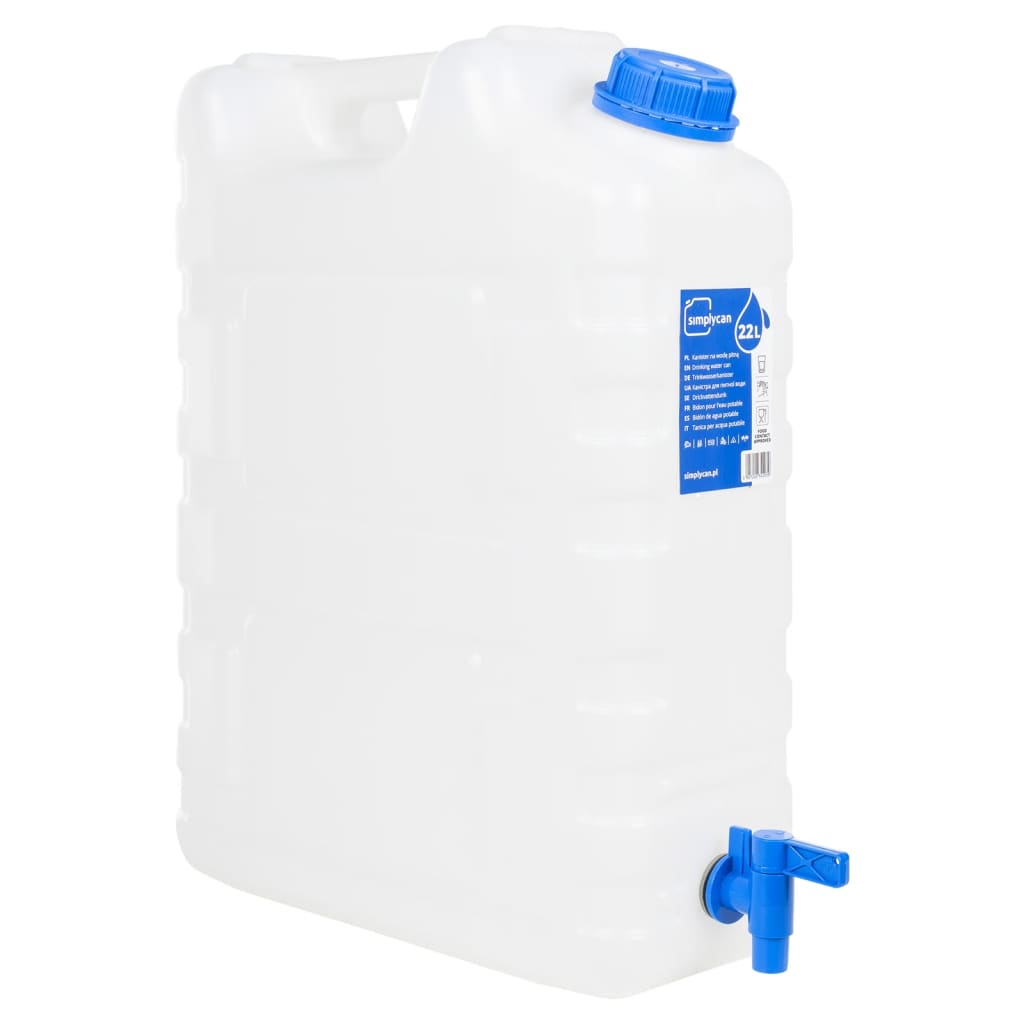Recipiente de água com torneira transparente 20 l plástico
