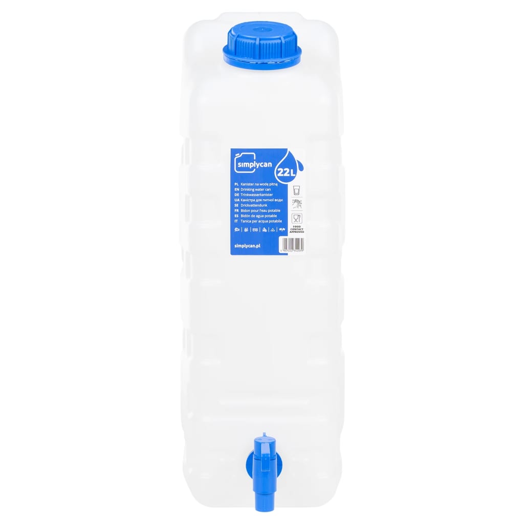 Recipiente de água com torneira transparente 20 l plástico