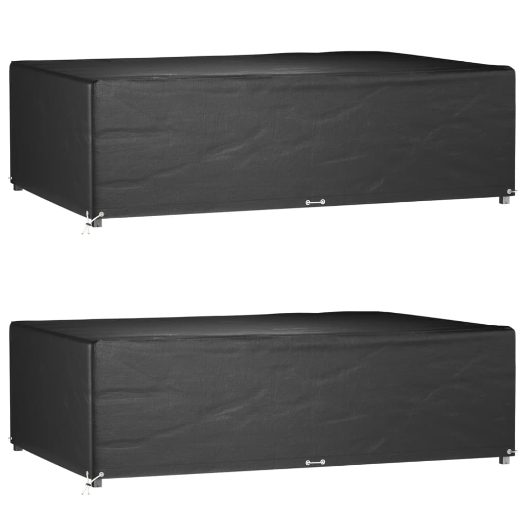 Capas p/ mobília jardim 2 pcs 12 ilhós 227x152x65 cm retangular
