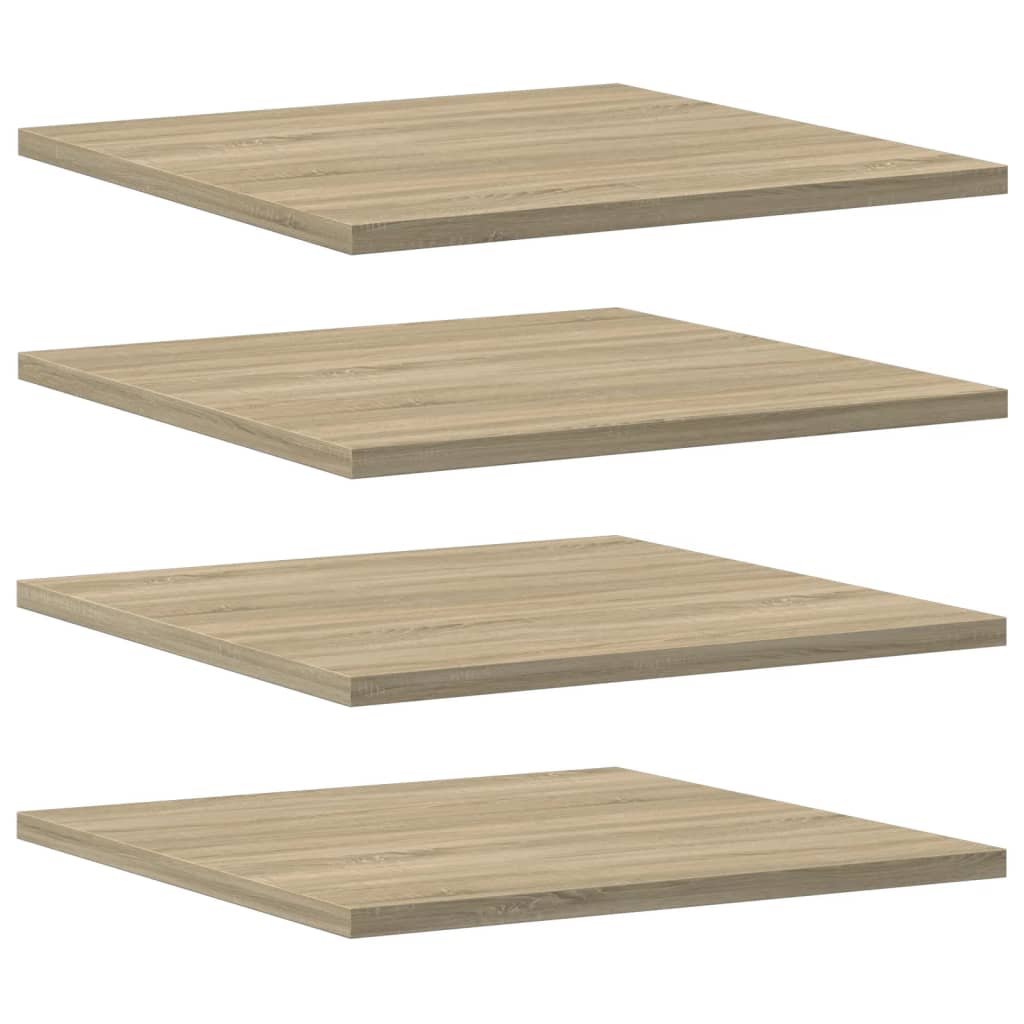 Prateleiras estante 4pcs 40x40x1,5cm contraplacado cor carvalho