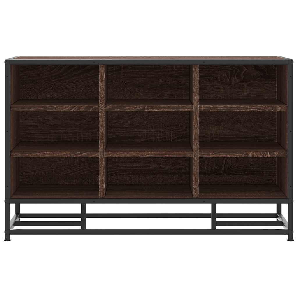 Banco calçado carvalho castanho 84x40x53,5 cm madeira e metal