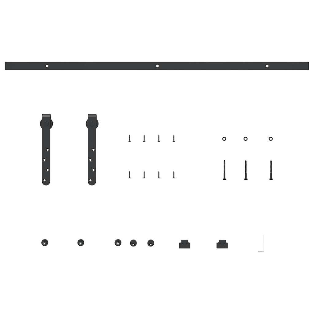 Kit para armário deslizante aço carbono 91 cm
