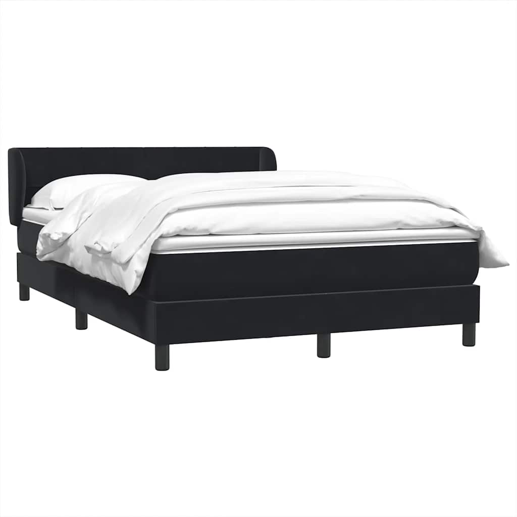 Cama com molas/colchão 160x210 cm veludo preto