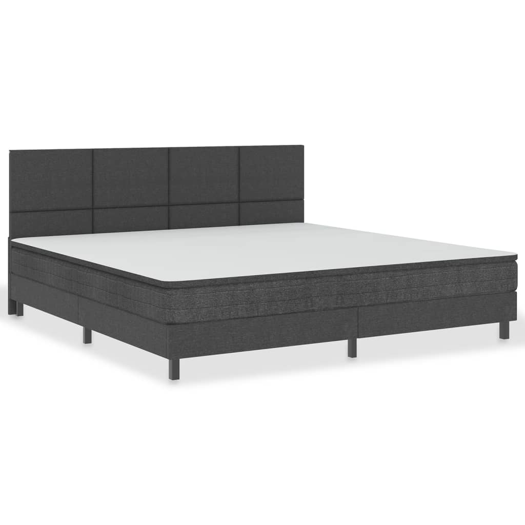 Cabeceira de cama 200x200 cm tecido cinzento-escuro