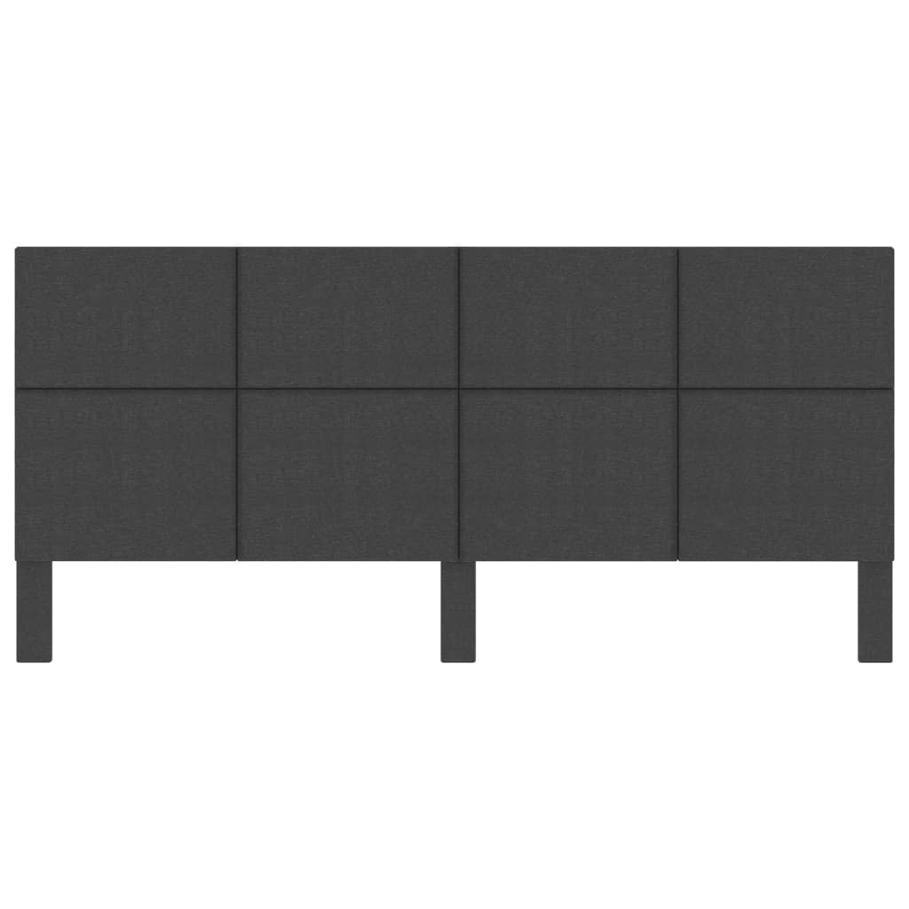 Cabeceira de cama 200x200 cm tecido cinzento-escuro
