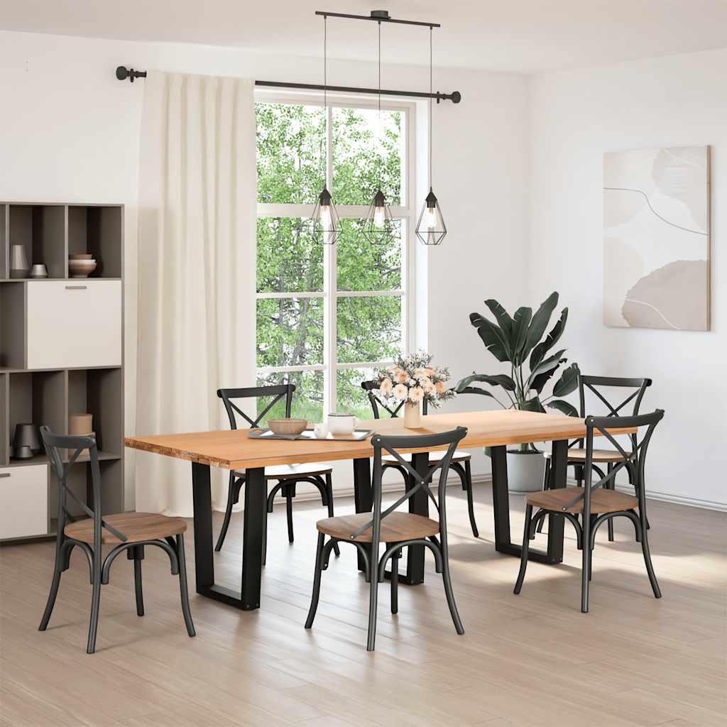 Pernas para mesa de jantar em v 3 peças, preto, 70x(72-73,3) cm, aço