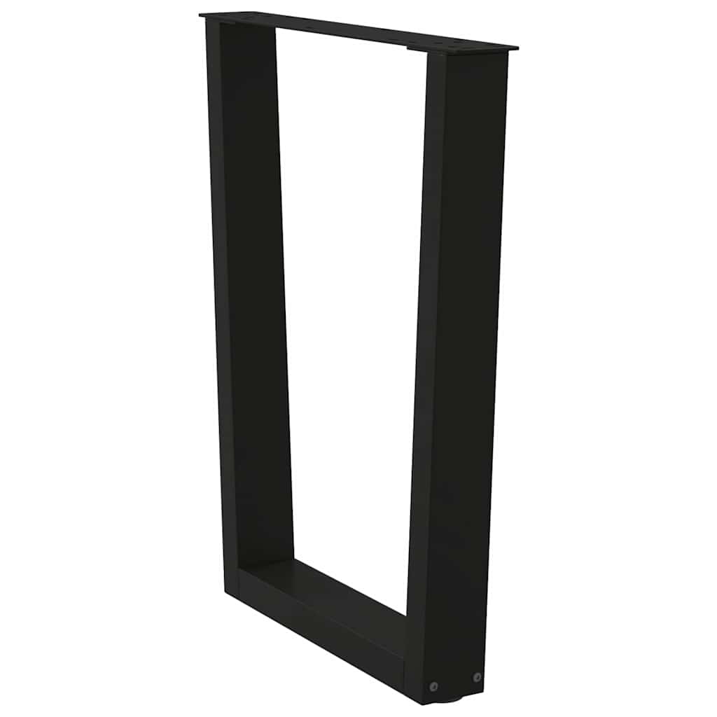 Pernas para mesa de jantar em v 3 peças, preto, 70x(72-73,3) cm, aço