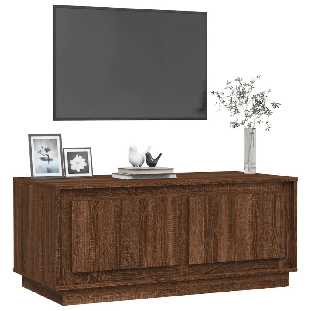 Mesa de centro 102x50x44 cm derivados madeira carvalho castanho