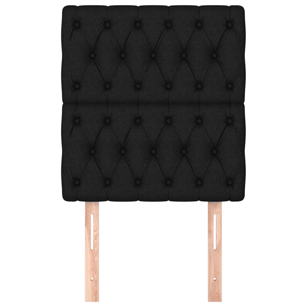 Cabeceira de cama 2 pcs tecido 80x7x78/88 cm preto