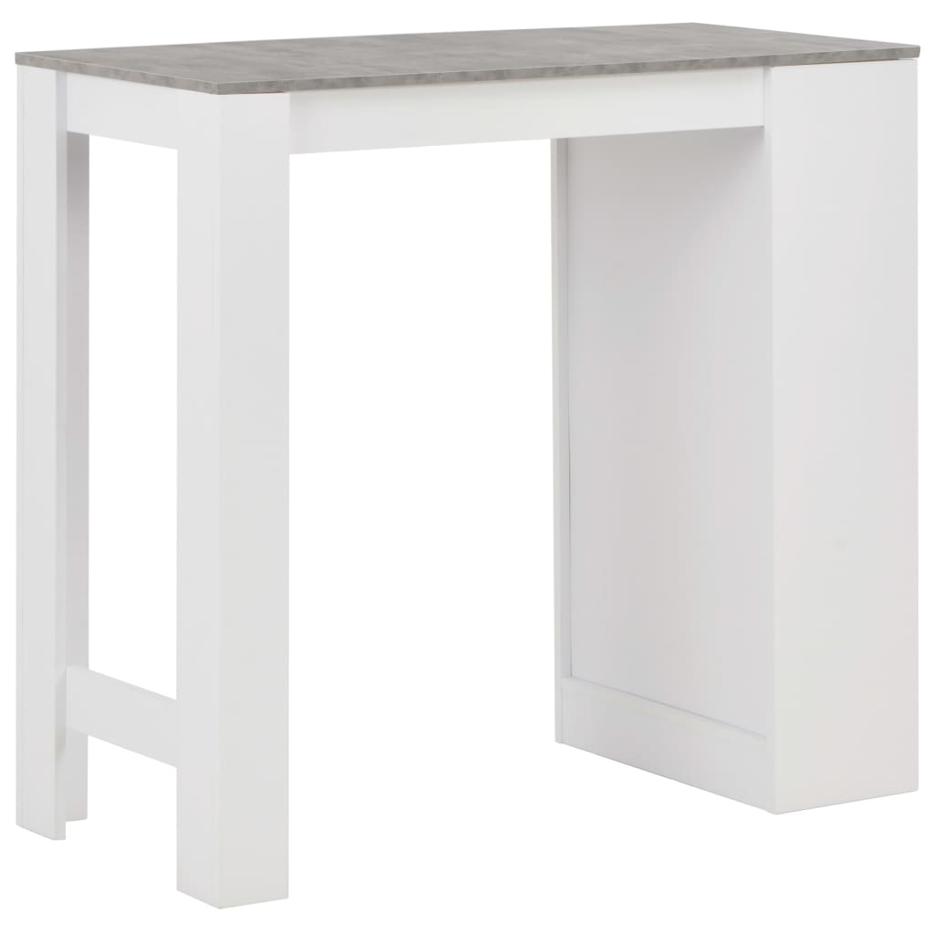 Mesa de bar com prateleira branco 110x50x103 cm