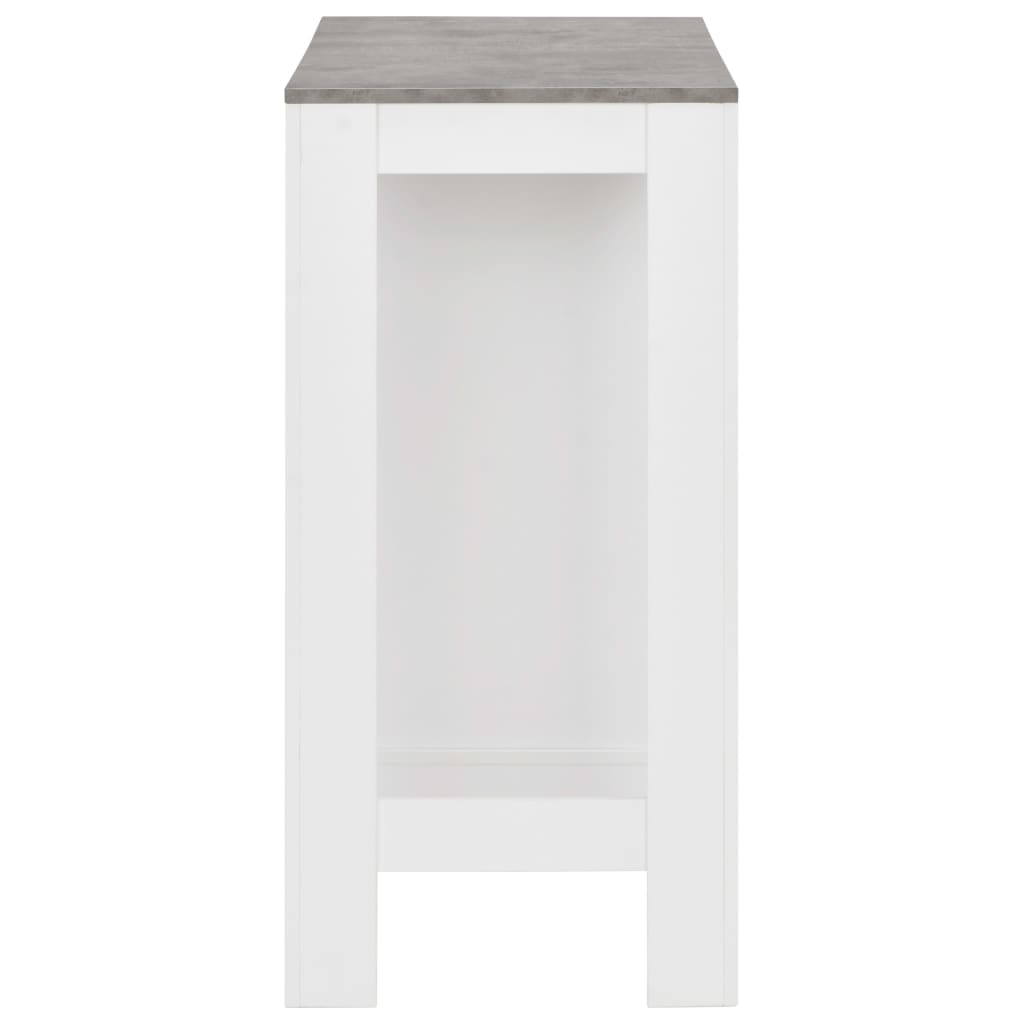 Mesa de bar com prateleira branco 110x50x103 cm
