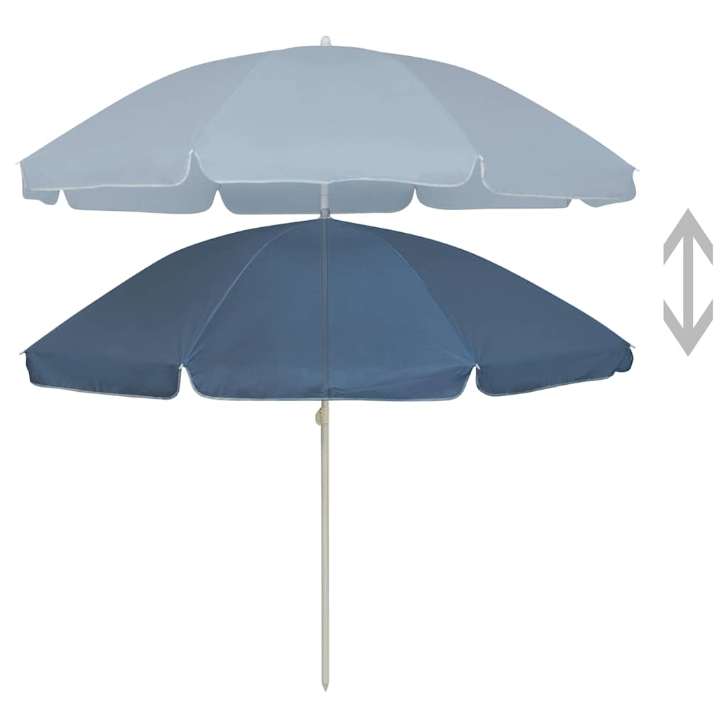 Guarda-sol de praia 240 cm azul