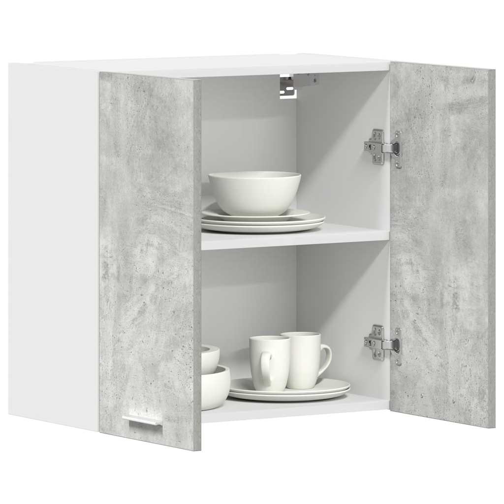 Armário de parede da cozinha concreto cinza 60x31x60 cm