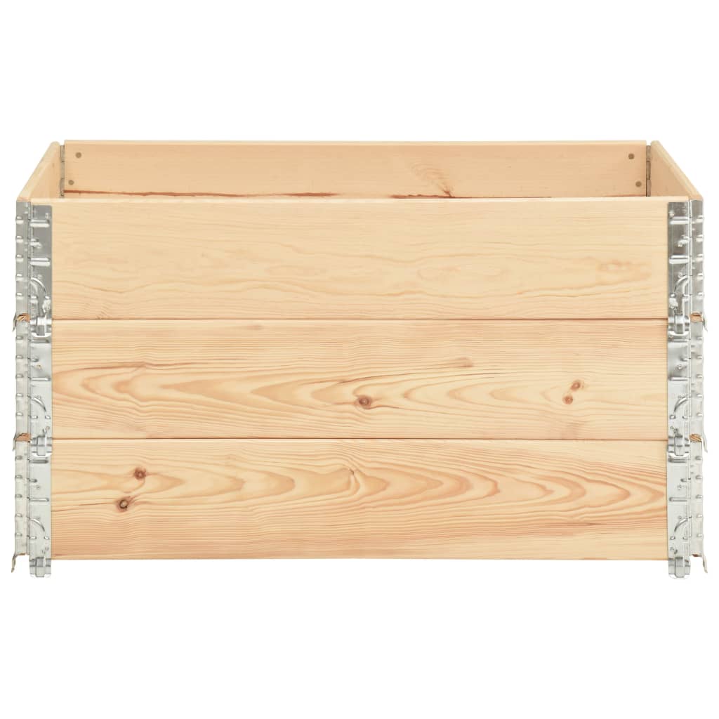 Colares para paletes 3 pcs 50x100 cm madeira de pinho maciça