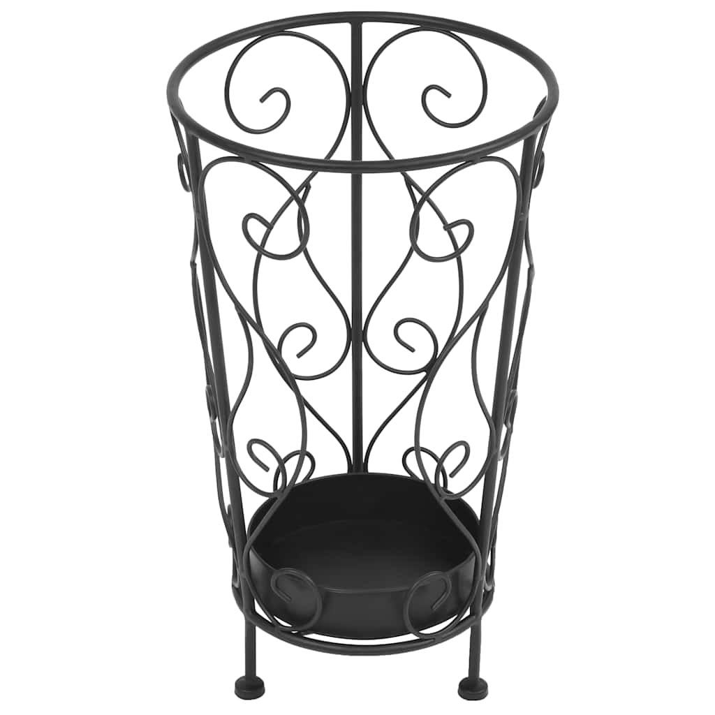 Suporte para guarda-chuvas estilo vintage metal 26x46 cm preto