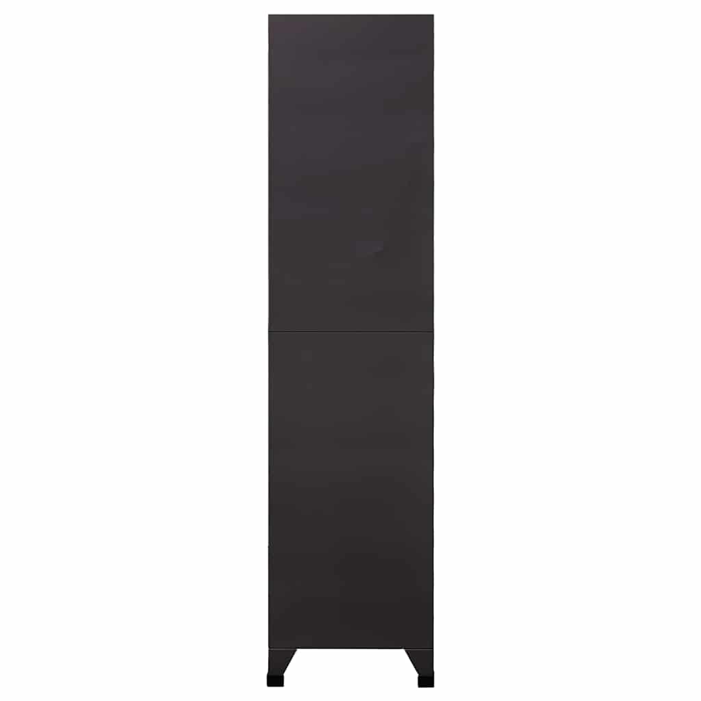 Cacifo aço 90x45x180 cm antracite e vermelho