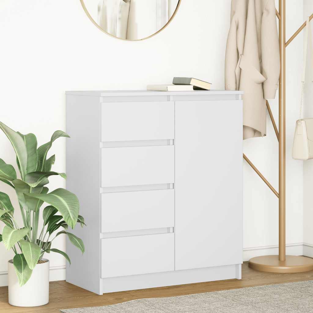 Aparador com gavetas 71x35x84 cm derivados de madeira branco