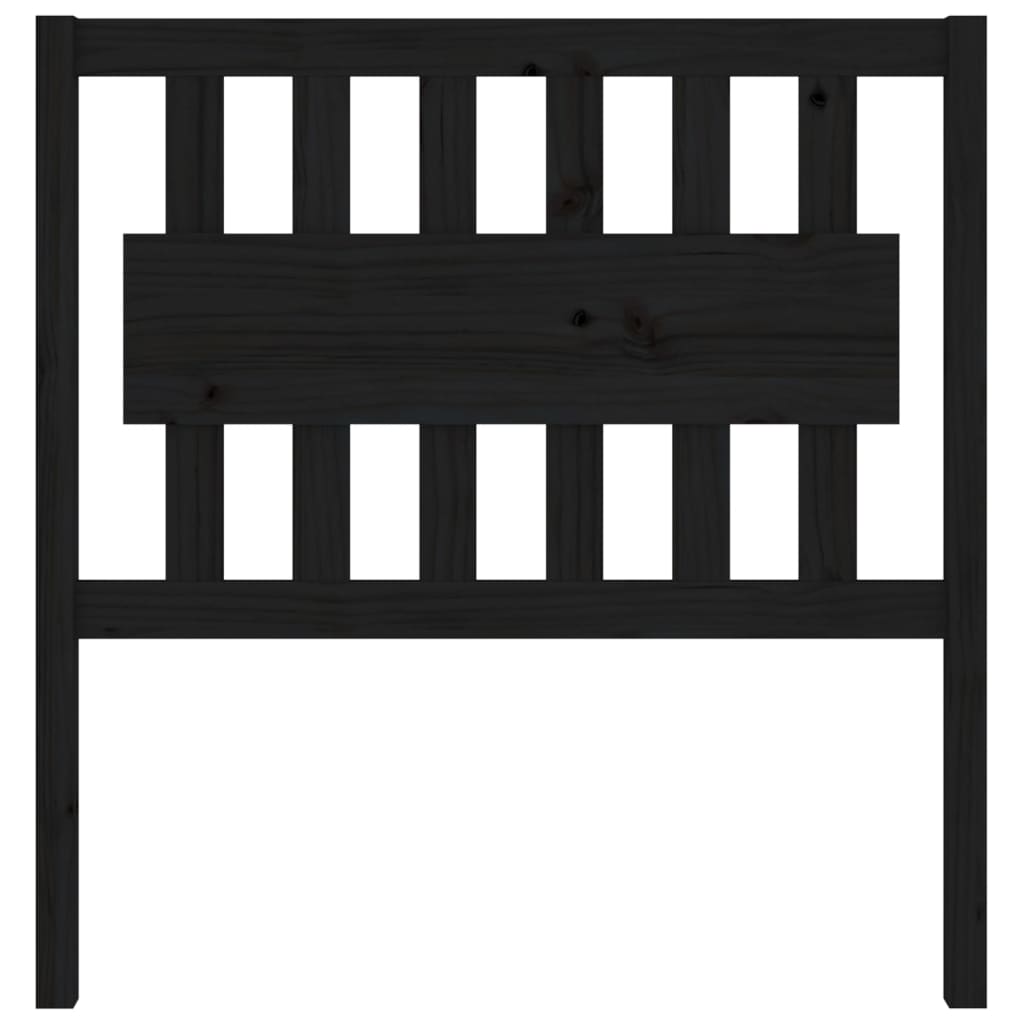 Cabeceira de cama 95,5x4x100 cm pinho maciço preto