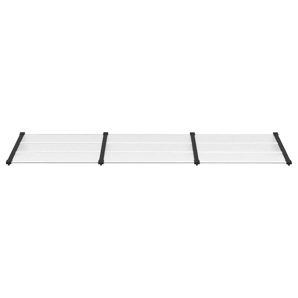 Toldo para porta 297,5x90 cm policarbonato preto/transparente