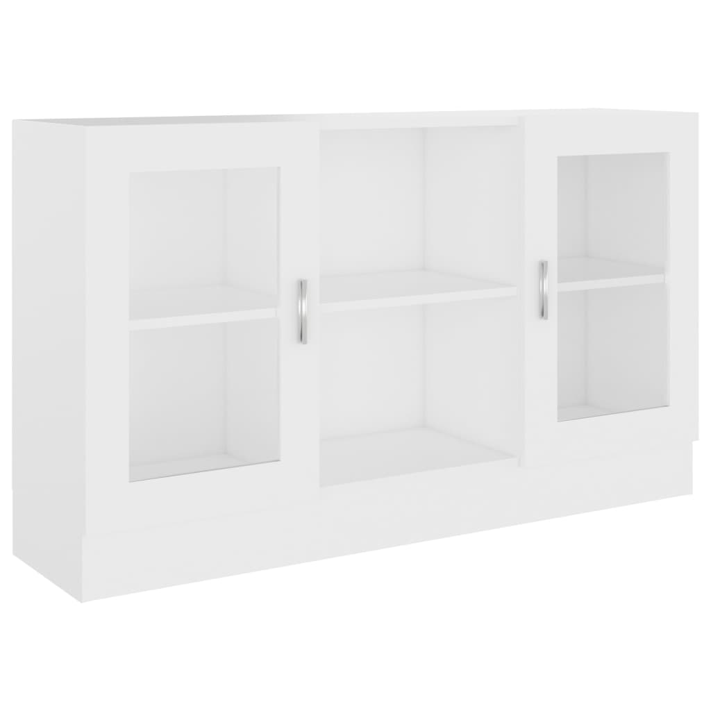 Armário vitrine 120x30,5x70 cm derivados de madeira branco