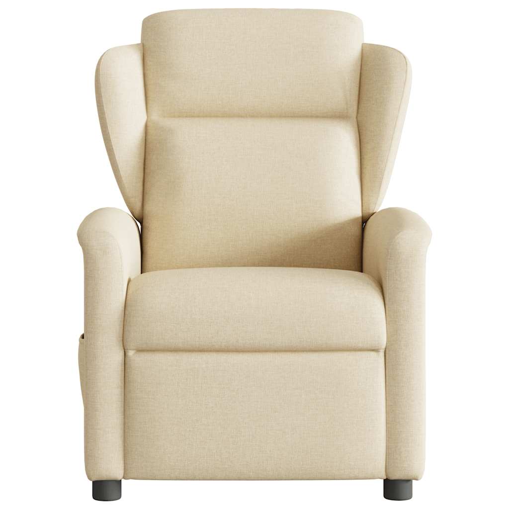 Poltrona reclinável tecido cor creme