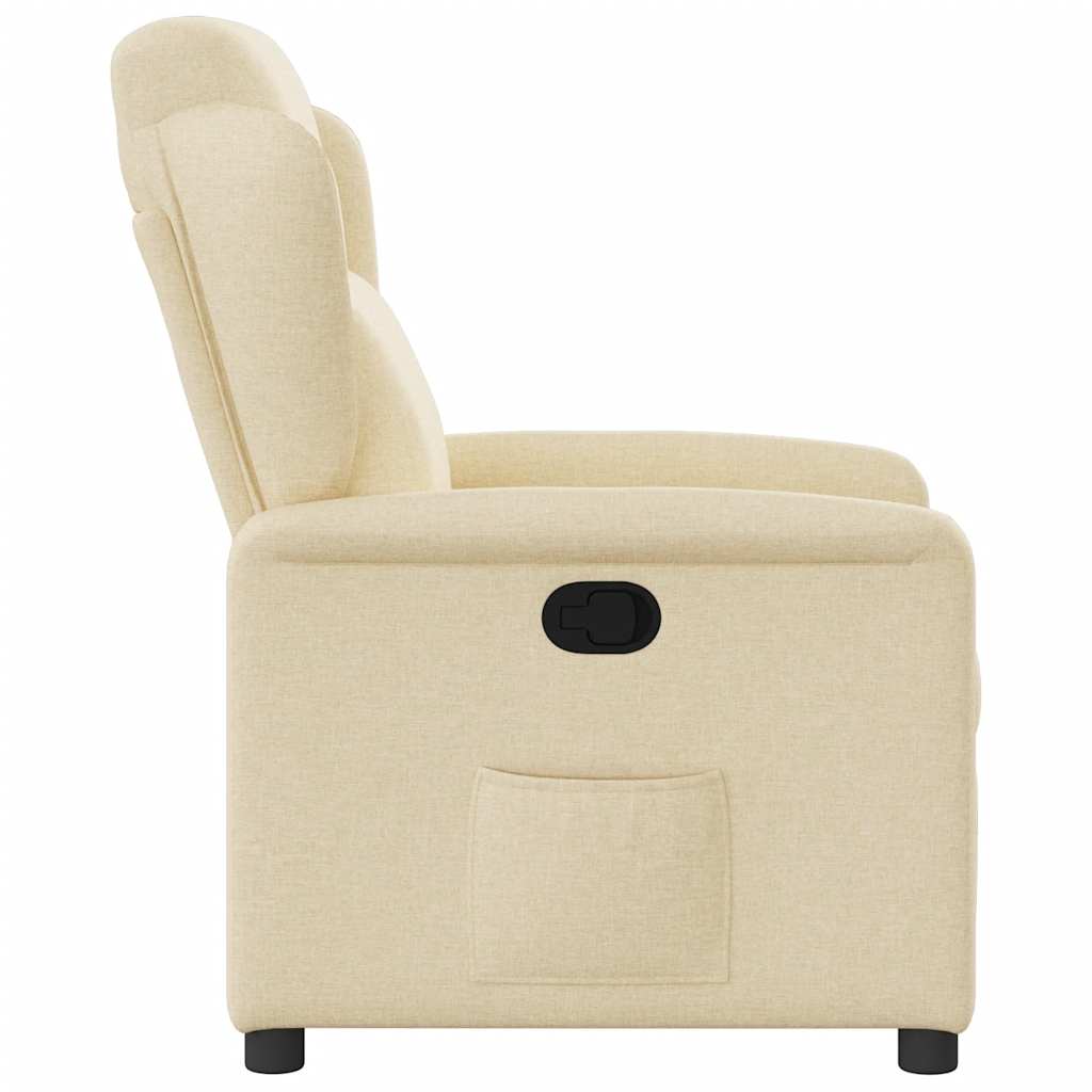 Poltrona reclinável tecido cor creme