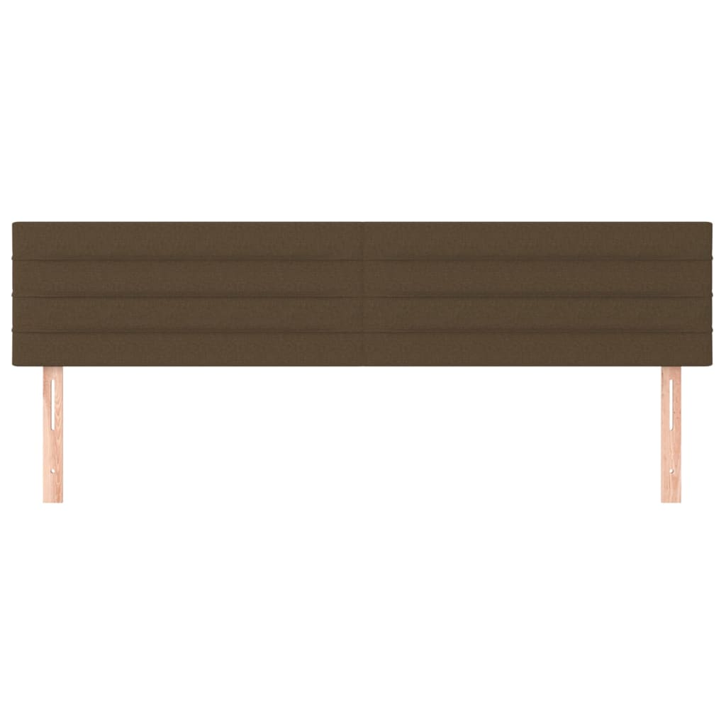 Cabeceiras castanho-escuro 200x5x78/88 cm tecido