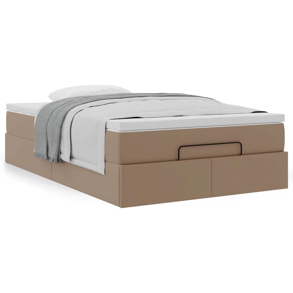 Estrutura de cama otomana com colchão cappucino 120x200 cm