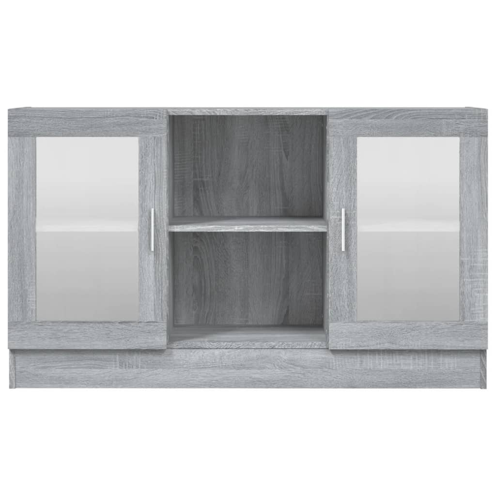 Vitrine 120x30,5x70 cm derivados de madeira cinzento sonoma