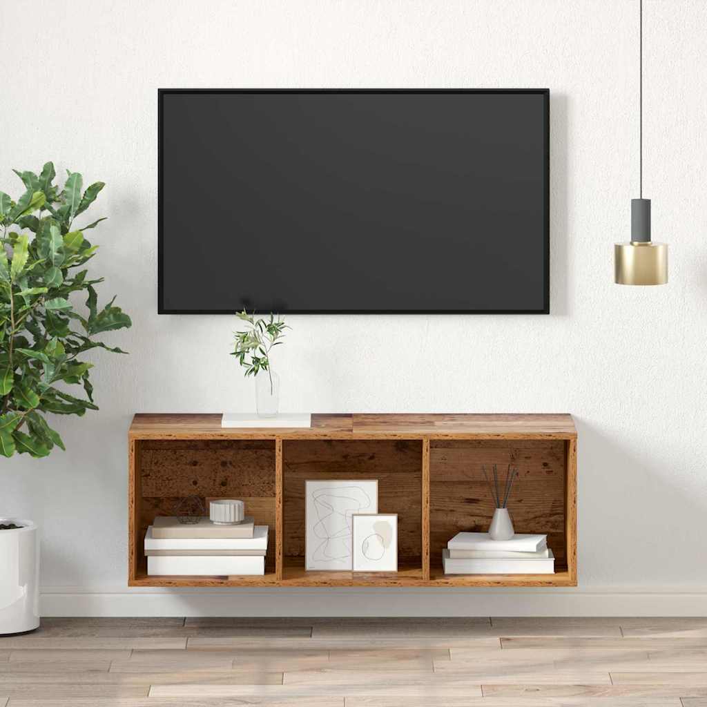 Conjunto de móvel de TV 37 x 37 x 107 cm madeira antiga