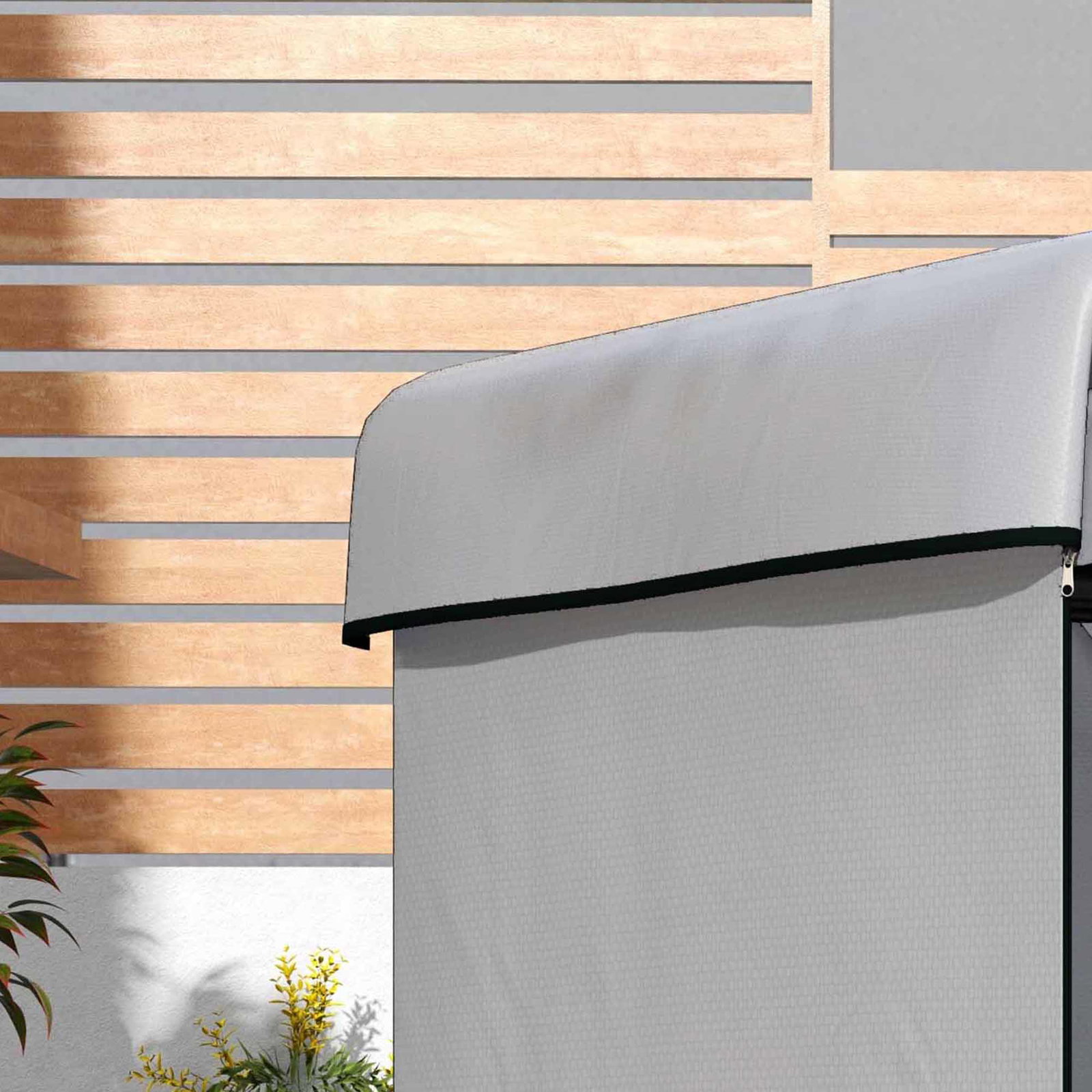 Capa protetora para baloiço de jardim de 3 lugares 215x155x150 cm cobertura para móveis de exterior cinzento claro